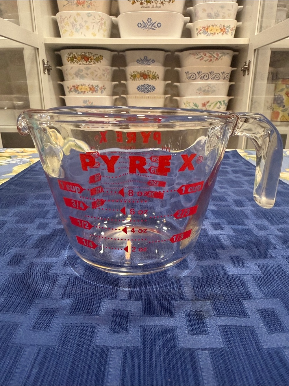 Pyrex Clear Glass Measuring Cup with Red Markings 1 Cup